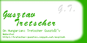 gusztav tretscher business card